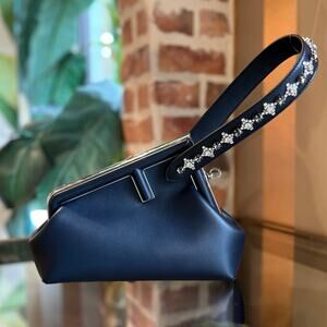 FENDI First Small Crystal Handle Clutch
